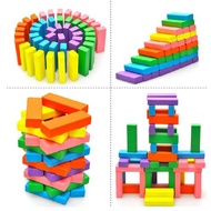 Classic 54PCS Wooden Stack Brick Tower Game Educational Toy for Kids