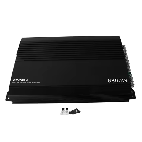 Car Stereo Amplifier 4 Channel Aluminum Alloy High Heat Dissipation Power Amp for Car Speakers