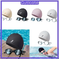 [CUTICATE] Swim Goggles with Swimming Cap Swimming Goggles Comfortable Anti Fog Swim