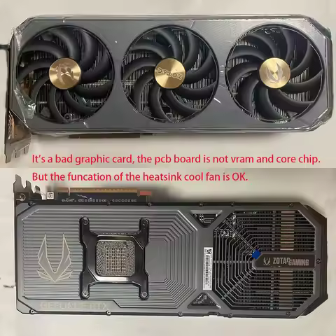 Original Used For Zotac RTX5090 AMP Extreme Series Graphic Card Heatsink Cooling Fan or a bad PCB bo