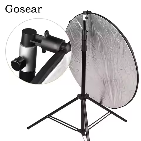 Gosear Aluminum Portable Photo Video Studio Photography Background Reflector Softbox Disc Holder Cli