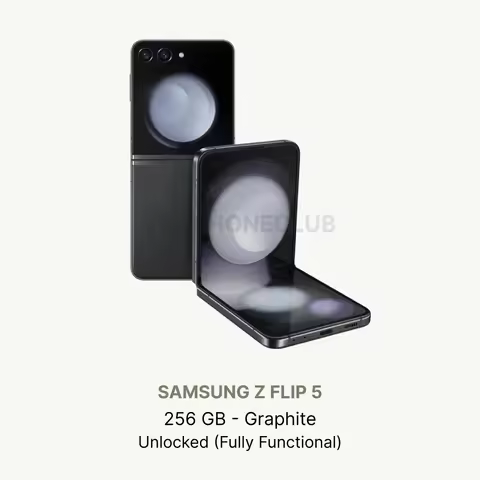 Samsung Galaxy Z Flip 5G - 256 GB - Unlocked - Fully Functional - LCD Black Spot