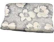 Cozysilk Silk Pillowcase for Memory Foam Pillow Neck Pillow, Pure Mulberry Silk Pillow Case for Cervical Pillow Contour Pillow (Grey White Flower, 24" x 14" x 4.7"/3.9")