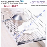 Euro pot and pan shelf KAG-ED209-75cm, 75cm built-in stainless steel pot and pan rack with damping r
