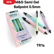 M&G Ballpoint TR1 TR1s TR3 Plus Retractable Semi-Gel Ball Pen 0.5mm 0.7mm 3pcs