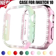 Single row diamond case compatible for Apple Watch 10 42mm 46mm PC cover for iwatch Series 10 watchc