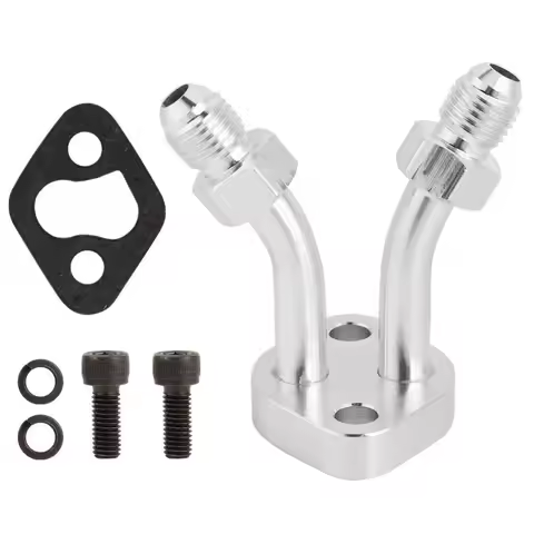 4AN Aluminum Alloy Turbo Water Coolant Flange Fitting with Gasket Bolt for Toyota CT9 CT12 CT20 CT26