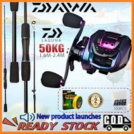 DAIWA Casting Set Murah Pancing Set Reel bc Corbon Rod Casting Mesin Casting Joran Pancing Set
