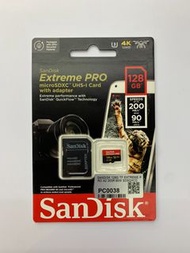 Sandisk 128GB 全新原裝香港行貨記憶卡 Extreme Pro A2 4K UHD R:200MB W:90MB TF MicroSDXC Card SDSQXCD-128G-GN6MA PC0038