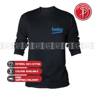 Baju Sulam Beko Aircond Air Conditioner Uniform Cotton 100% T Shirt T-Shirt Shirts Tee Long Sleeve Pakaian Murah Unisex