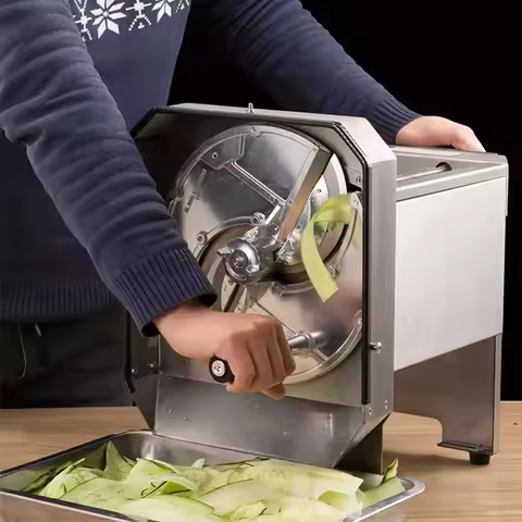 Banana Slice Cutting Machine Electric Automatic Plantain Multi Chips Machine Stainless Steel Blade B