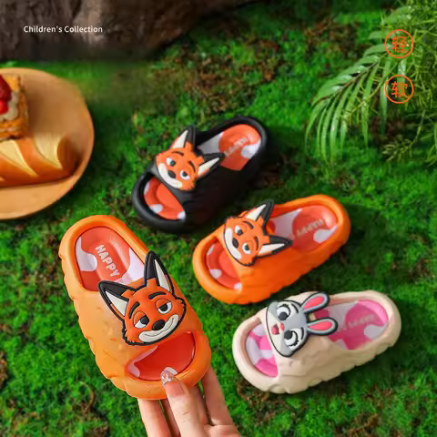 Disney Nick Wilde Judy Kids Slippers Cosplay Skye Chase Boys Girls Marshall Children Cute Cartoon Sh