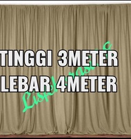 BACKDROP BACKGROUND KAIN HABUTAY FILAMIN TINGGI 3M X LEBAR 4M