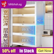 [48H Shipping]Widened and Heightened Large Capacity Flip Cabinet Door Kitchen Storage Rack Multi-Layer Household Appliances Microwave Oven Dust-Proof Locker