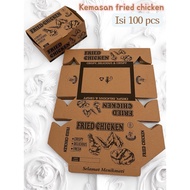 100 pcs fried chicken boxes, fried chicken containers, fried chicken wrappers