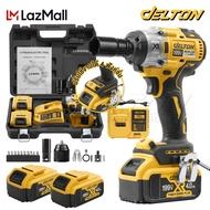 DELTON 2in1 บล็อกแบต & สว่าน 199V รุ่นใหม่! มอเตอร์ BRUSHLESS ไร้แปรงถ่าน พร้อมแบตเตอรี่ Li-ion 2 ก้