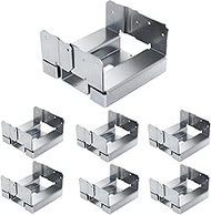 6"x6" Post Base for Concrete Heavy Duty Galvanized Post Anchor Base Post Bracket Kit with 1" Standof
