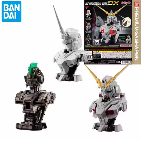 Bandai Genuine Gundam MS MECHANICAL BUST DX Gashapon Toys Anime Figures RX-0 Unicorn Gundam Assembly