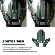 For ZONTES 368G 368 G 2025 Motorcycle Front Mudguard Sticker 3D Epoxy Resin Protective Sticker