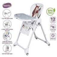 Ghế ngồi ăn dặm Mastela 1015 có thể điều chỉnh độ cao, ngả lưng, có bánh xe cho bé 6 tháng đến 5 tuổ