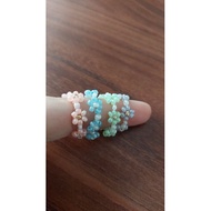 Bead Rings Get 3 Pcs, Daisy Rings, Contemporary Rings