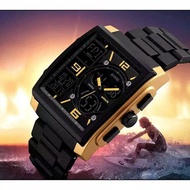SKMEI Original Petak Jam Tangan Pria Dual Time Tahan Air