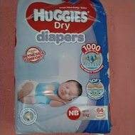 2 pack New Born huggies pampers(64 pieces)