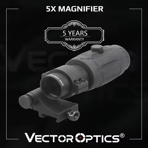Vector Optics Tactical Adjustable Red Dot Sight 5x Magnifier Rifle Scope Collimator Optial Riflescop