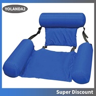 [yolanda2.sg] 3Types Water Inflatable Bed Sofa Floating Bed Foldable Summer Backrest Water Deck Chair Pool Party Floating Chair