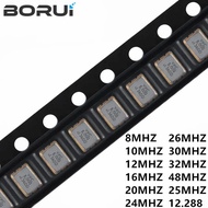 10pcs 3225 quartz crystal unit crystal 3.2*3.5mm 4p 8MHZ 10MHZ 12MHZ 16MHZ 20MHZ 24MH 25MHZ 26MHZ 30