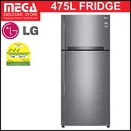 LG GT-B4783PZ 475L 2-DOOR FRIDGE TOP FREEZER (3 TICKS) + FREE $50 VOUCHER BY LG (UNTIL 31/05/2024)