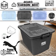 AKAKO - Karbon Box PUMA Hitam Black JUMBO BESAR RODA Kontainer Box Plastik Container