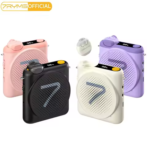 7RYMS WA2 2.4G Wireless Megaphone Speaker, Denoise Voice Amplifier with Lavalier Mic for Teachers, S