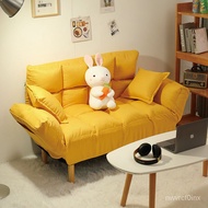 🎁Lazy Sofa Bedroom Small Sofa Single Small Apartment Double Tatami Sofa Bed Simple Foldable Couch