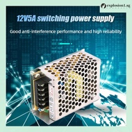 [explosion1.sg] 12V 5A Power Supply Adapter 60W Power Supply Transformer Switch 220 AC To 12V DC