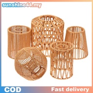 shine 1 Piece Vintage Lampshade Handmade Woven Lamp Shade For Living Room Bedroom Hotel Simulated Ra