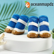 OCEANMAPDZ Dog Net Shoes, Soft Anti-Slip Hollow Out Dog Shoes, Summer Dog Shoes Breathable PVC Dog S