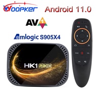 Woopker HK1 RBOX ชุด X4S 11สมาร์ททีวี Amlogic S905X4 8K AV1กล่องสมาร์ททีวี4G 128GB BT4.0 YouTube Goo