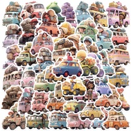10/50Pcs Cute Car Transportation Cartoon Stickers for Stationery Laptop Guitar Waterproof Sticker Toys Gift