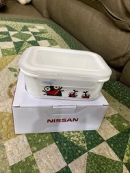 全新-Nissan 輕量化 陶瓷 全白 保鮮盒  獨角仙 600ml