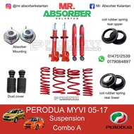 Set Combo- Absorber/Spring sport Perodua myvi 2005-2017/Myvi G1/Myvi G2