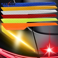 2Pcs/set Car Exterior Styling Sticker - Colorful Auto Body Safety Warning Tape - Night Driving Scooter Helmet Accessories - Super Bright Car Bumper Reflective Strip