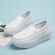 Kasut Jururawat Putih Nurse Slip Buckle Flat Shoes Nurse White Shoes