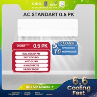 CHiQ AC 1/2 PK 05QB2 [Hanya Indoor+Outdoor ] Freon R-32 -Pendingin 5000 Btu/h -Daya listrik 450-Watt