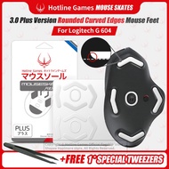 2 Sets Hotline Games 3.0 Plus Gaming Rounded Curved Edges Mouse Feet Skates For Logitech G604 Mouse