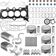 G4FJ 1.6L Engine Rebuild Overhaul Pistons Gasket Bearing Valve Kit w/Head Bolts For Hyundai Tucson A