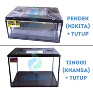 [WOODEN PACKING] Aquarium + Lid Nikita Reptile Home Short Khansa Tall SML Tank Cage House Container 