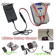 QINJUE Lithium Battery Charger, Overload Protection 18/21V/24V Lithium Dual-head Charger, Universal 
