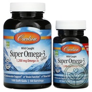 ✅ Ready Stock✅Carlson Labs, Wild Caught, Super Omega-3 Gems, 600 mg, 100 + 30 Soft Gels (C4)