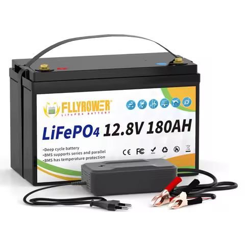 Germany Stock FLLYROWER 12.8v 100Ah 120Ah 180Ah 200Ah 300Ah LiFePO4 Battery Pack Solar Lithium Lifep